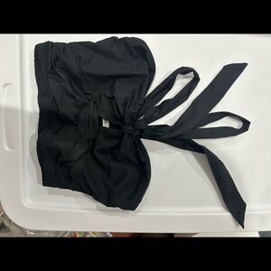 Black tie neck crop top